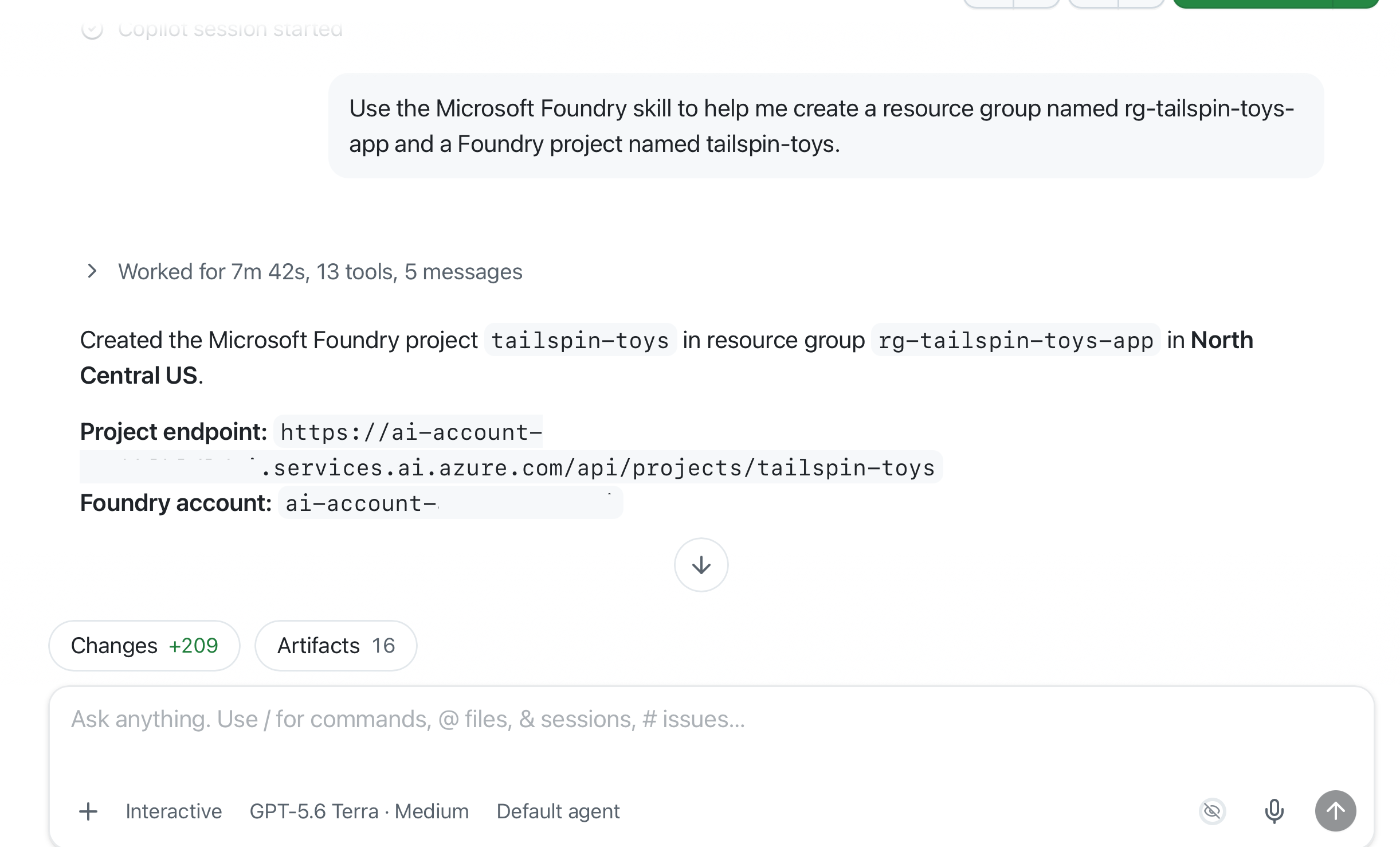Create Foundry project